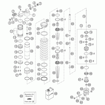 SHOCK ABSORBER DISASSEMBLED