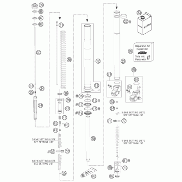FRONT FORK DISASSEMBLED