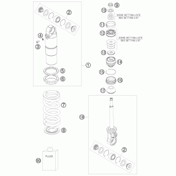 SHOCK ABSORBER DISASSEMBLED