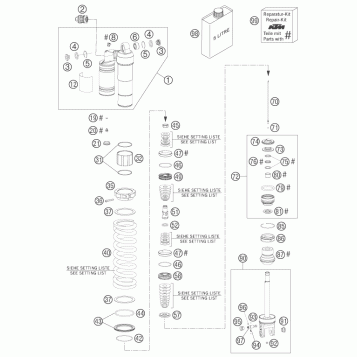 SHOCK ABSORBER DISASSEMBLED