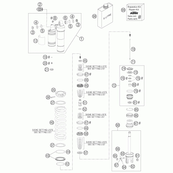 SHOCK ABSORBER DISASSEMBLED