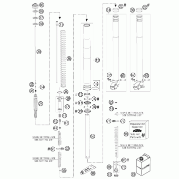 FRONT FORK DISASSEMBLED