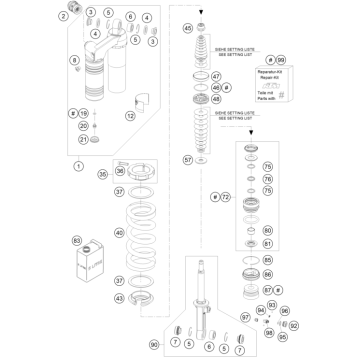 SHOCK ABSORBER DISASSEMBLED