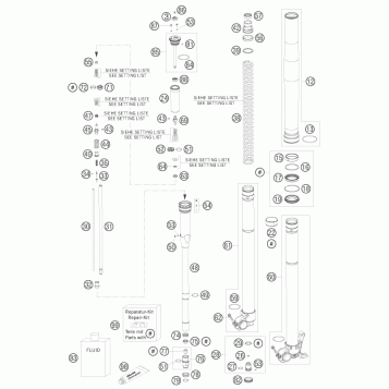 FRONT FORK DISASSEMBLED