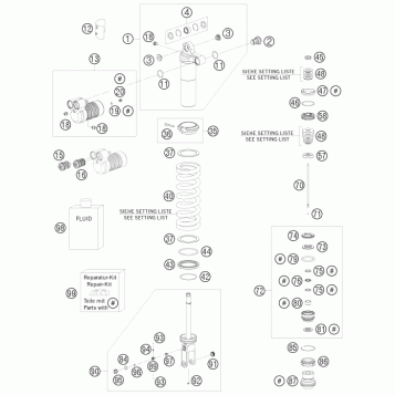 SHOCK ABSORBER DISASSEMBLED