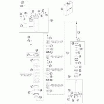 SHOCK ABSORBER DISASSEMBLED