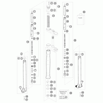 FRONT FORK DISASSEMBLED