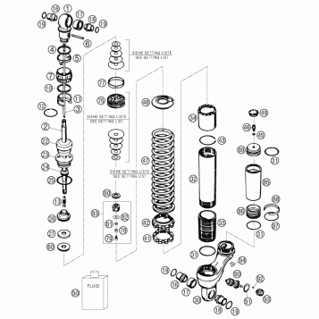 SHOCK ABSORBER DISASSEMBLED