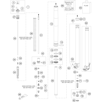 FRONT FORK DISASSEMBLED