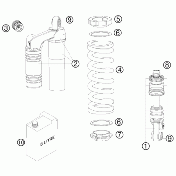 SHOCK ABSORBER DISASSEMBLED