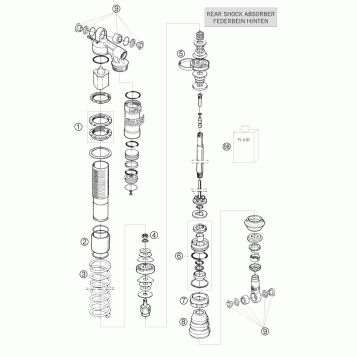SHOCK ABSORBER DISASSEMBLED
