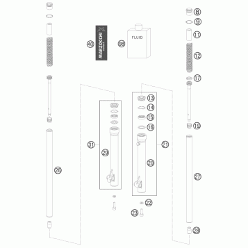 FRONT FORK DISASSEMBLED
