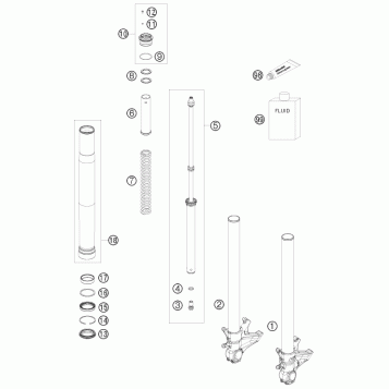 FRONT FORK DISASSEMBLED