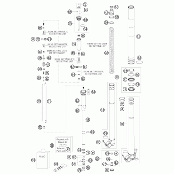 FRONT FORK DISASSEMBLED