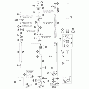 FRONT FORK DISASSEMBLED