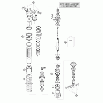 SHOCK ABSORBER DISASSEMBLED