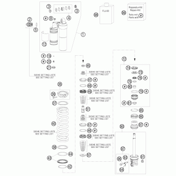 SHOCK ABSORBER DISASSEMBLED