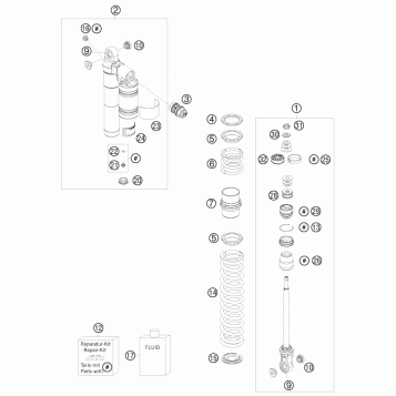 SHOCK ABSORBER DISASSEMBLED