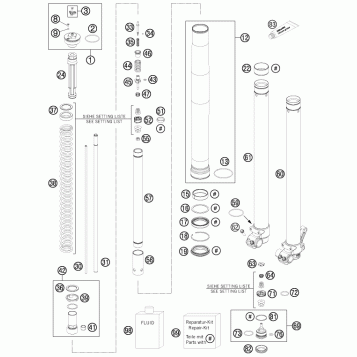 FRONT FORK DISASSEMBLED