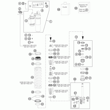 SHOCK ABSORBER DISASSEMBLED