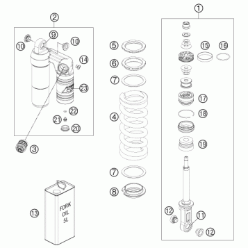 SHOCK ABSORBER DISASSEMBLED