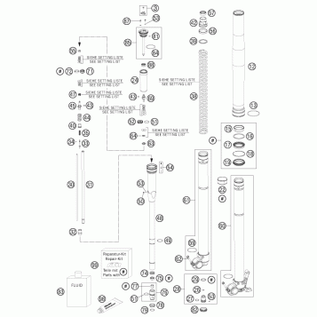 FRONT FORK DISASSEMBLED