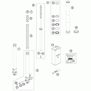 FRONT FORK DISASSEMBLED