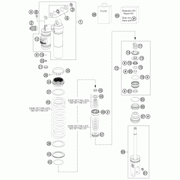 SHOCK ABSORBER DISASSEMBLED