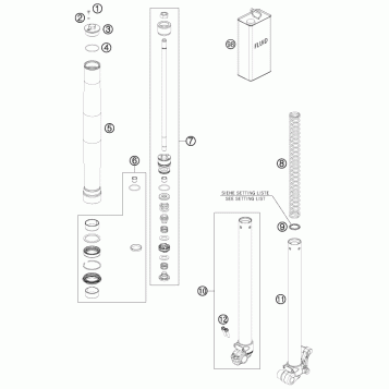 FRONT FORK DISASSEMBLED