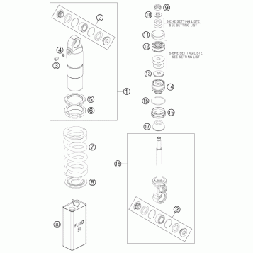 SHOCK ABSORBER DISASSEMBLED