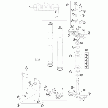 FRONT FORK, TRIPLE CLAMP