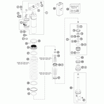 SHOCK ABSORBER DISASSEMBLED