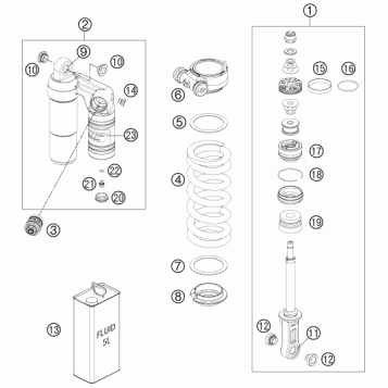 SHOCK ABSORBER DISASSEMBLED