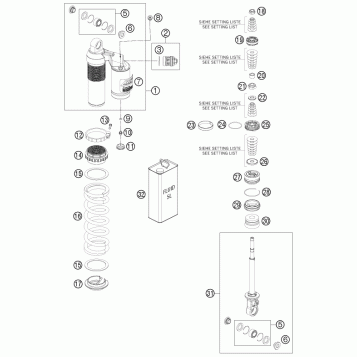 SHOCK ABSORBER DISASSEMBLED
