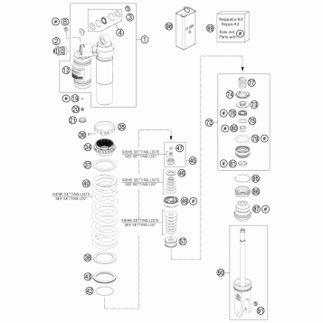 SHOCK ABSORBER DISASSEMBLED