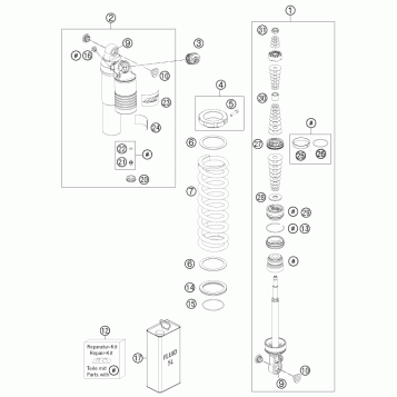SHOCK ABSORBER DISASSEMBLED