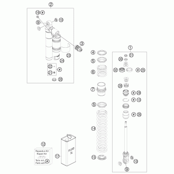 SHOCK ABSORBER DISASSEMBLED