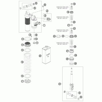 SHOCK ABSORBER DISASSEMBLED