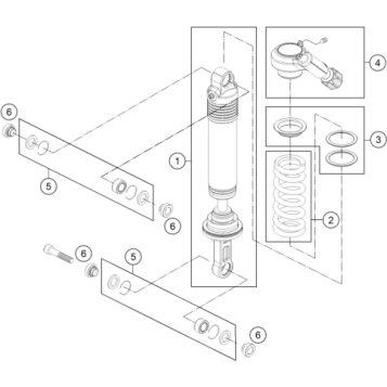 SHOCK ABSORBER DISASSEMBLED
