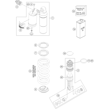 SHOCK ABSORBER DISASSEMBLED