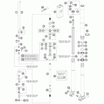 FRONT FORK DISASSEMBLED