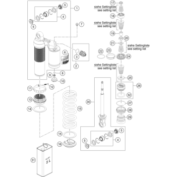 SHOCK ABSORBER DISASSEMBLED