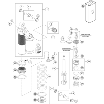 SHOCK ABSORBER DISASSEMBLED