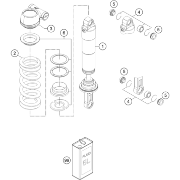 SHOCK ABSORBER DISASSEMBLED