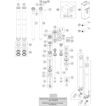 FRONT FORK DISASSEMBLED