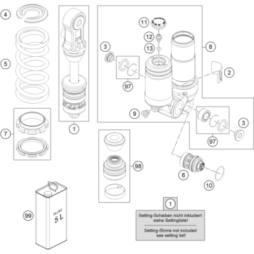 SHOCK ABSORBER DISASSEMBLED