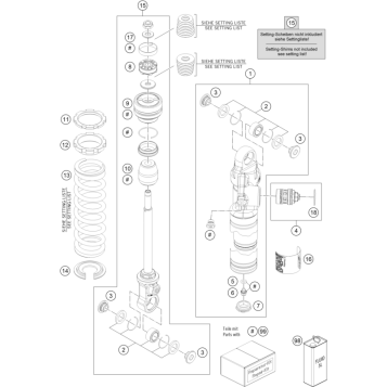 SHOCK ABSORBER DISASSEMBLED