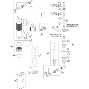 SHOCK ABSORBER DISASSEMBLED