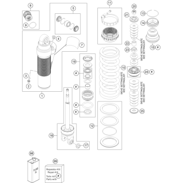 SHOCK ABSORBER DISASSEMBLED