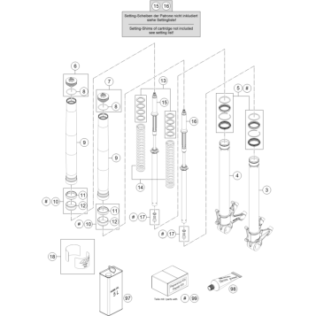FRONT FORK DISASSEMBLED